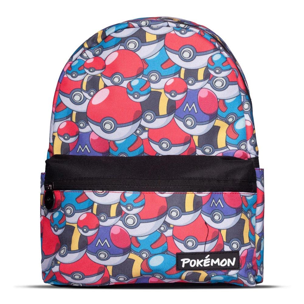 Pokemon Catch 'Em All Sublimation All-Over Print Children's Mini Backpack, Black (Mp736560pok