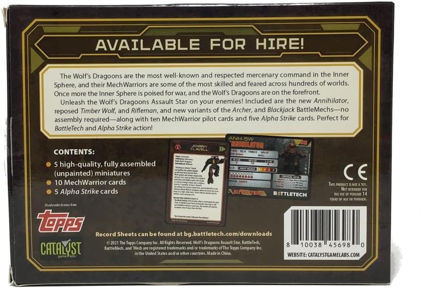 BattleTech: Wolf's Dragoons Assault Star