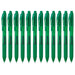 Pentel EnerGel BL107-D Gel Ink Roller Ball Pen with Click Top Stroke, 0.35 mm - Green (Pack of 12