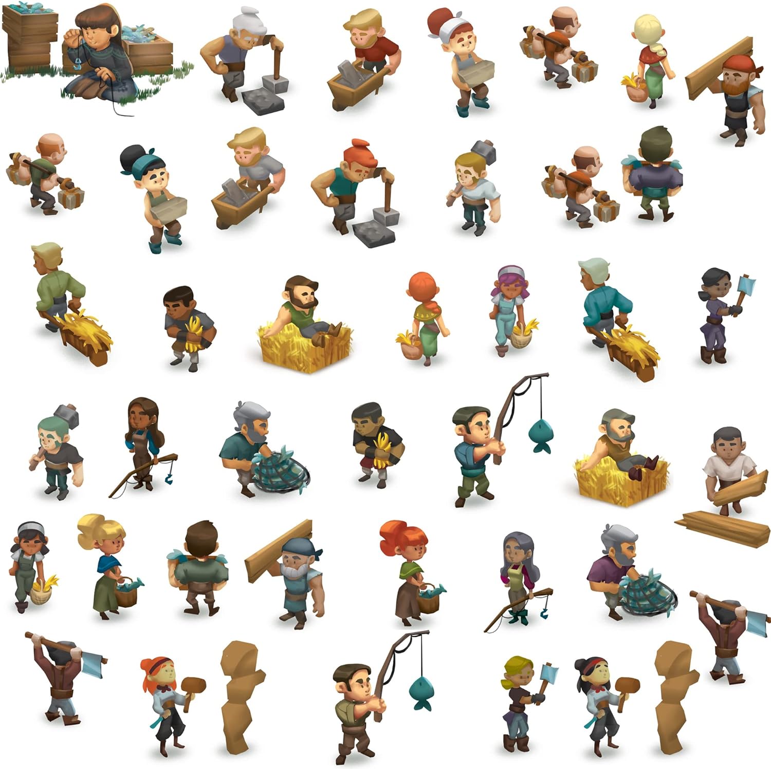 Iello | Little Town: Artisans | Board Game | Ages 10+ | 2-4 Players | 45 Minutes Playing Time