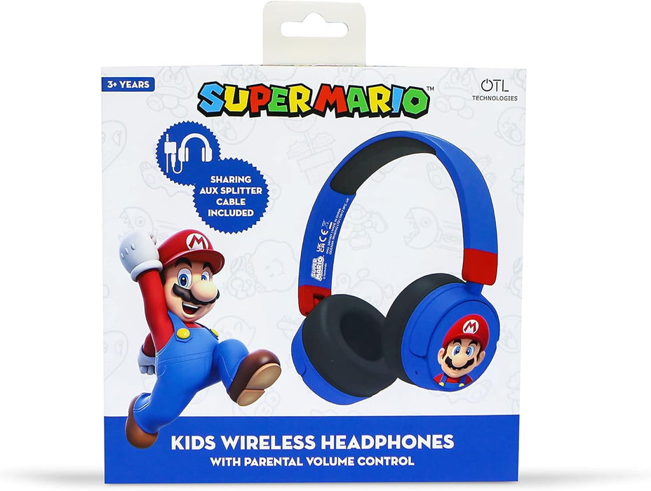 OTL Technologies SM1001 Super Mario Cuffie Wireless Bambini - Blu