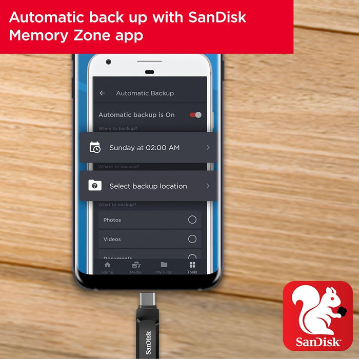 SanDisk 32GB Ultra Dual Drive Go USB Type-C Flash Drive with reversible USB Type-C and USB Type-A connectors, for smartphones, tablets, Macs and computers