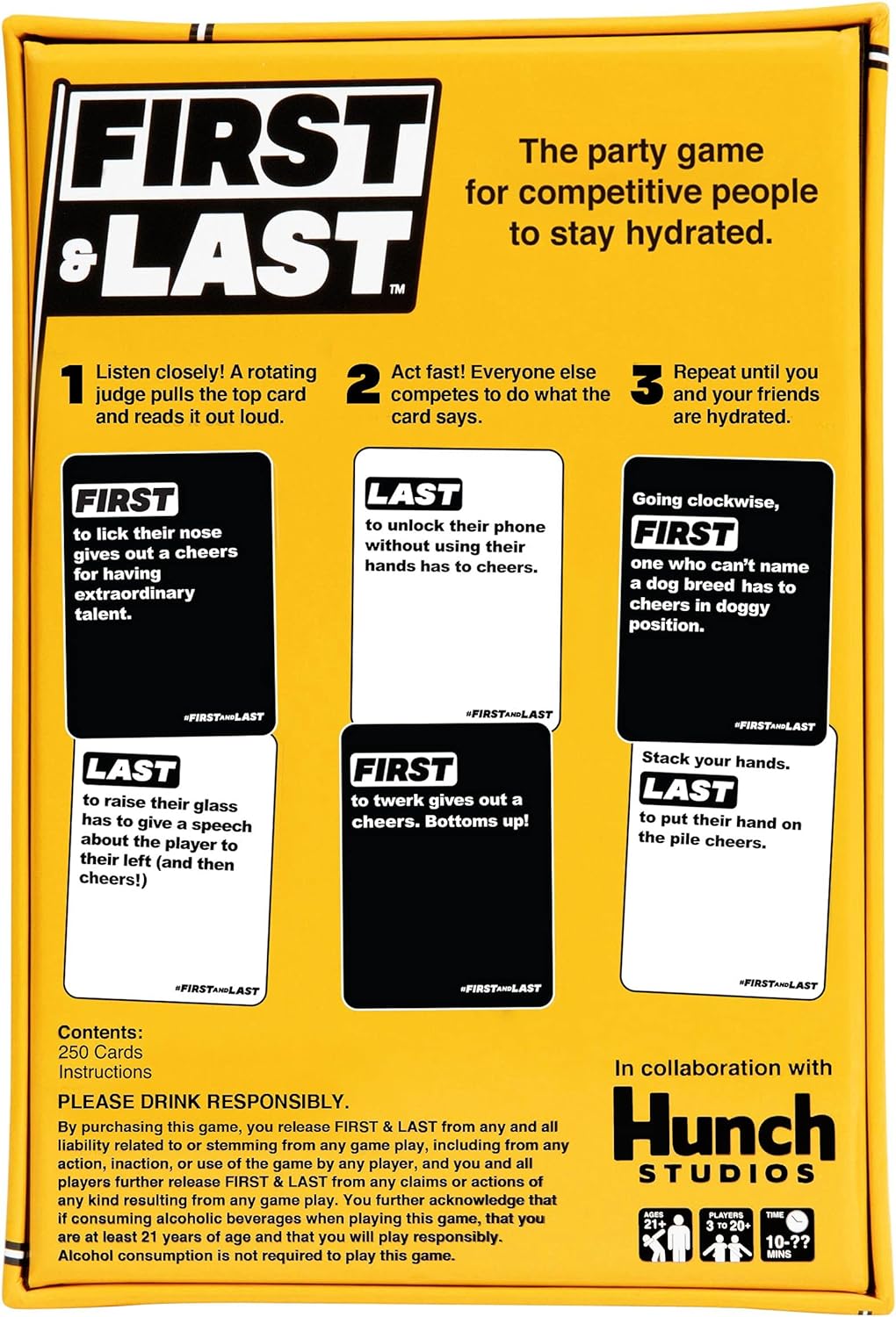 WHAT DO YOU MEME? First & Last – The Party Game for Competitive People to Stay Hydrated – by The Creators of Buzzed