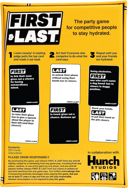 WHAT DO YOU MEME? First & Last – The Party Game for Competitive People to Stay Hydrated – by The Creators of Buzzed