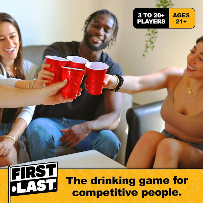 WHAT DO YOU MEME? First & Last – The Party Game for Competitive People to Stay Hydrated – by The Creators of Buzzed