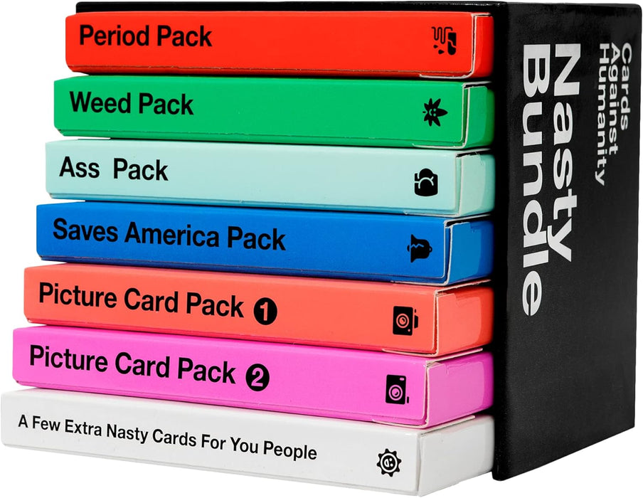 Cards Against Humanity: Nasty Bundle • 6 fiese Themenpakete + 10 brandneue Karten