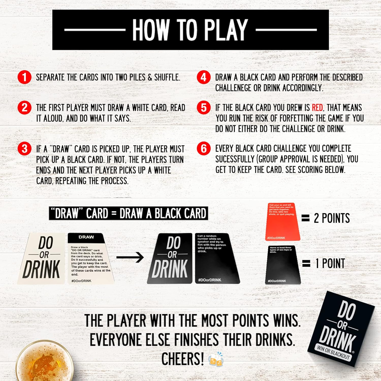 Do or Drink - Party Card Game - for University, College, Camping, Hen's Night, Stag Parties - Funny for Men & Women