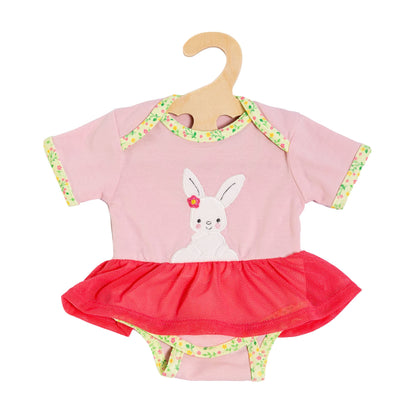 Heless 1321 - Puppenkleidung im Design Bunny Lou, Body mit Tutu, Hasenapplikation und Blumenmuster für Puppen und Kuscheltiere der Größe 28-35 cm