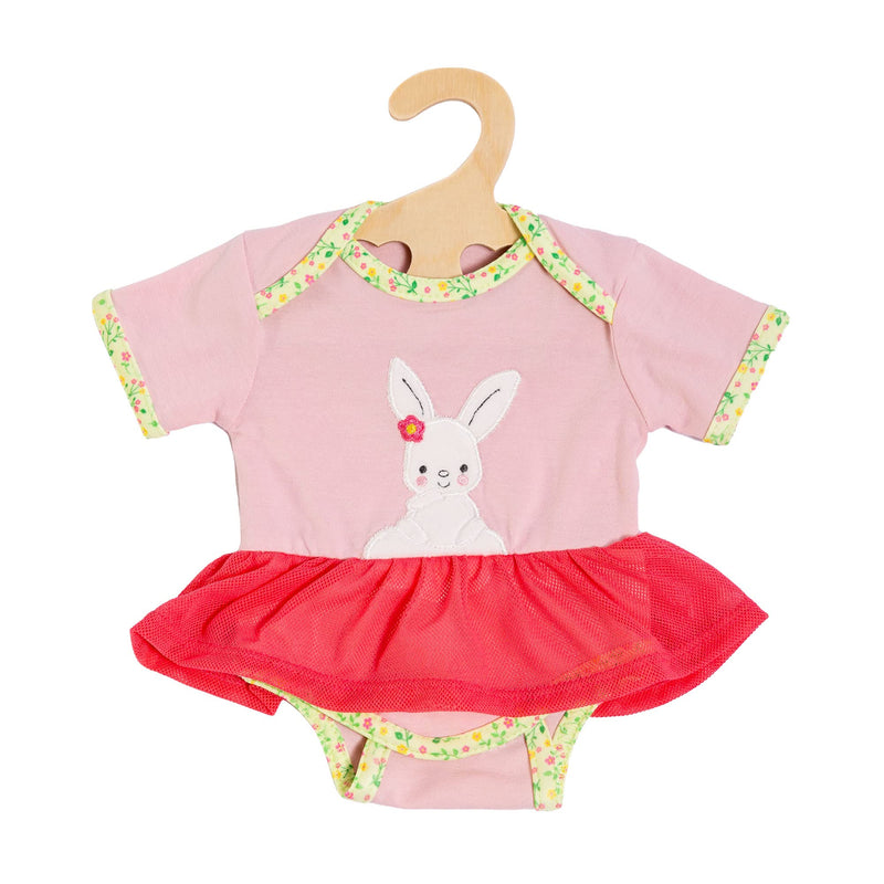 Heless 1321 - Puppenkleidung im Design Bunny Lou, Body mit Tutu, Hasenapplikation und Blumenmuster für Puppen und Kuscheltiere der Größe 28-35 cm