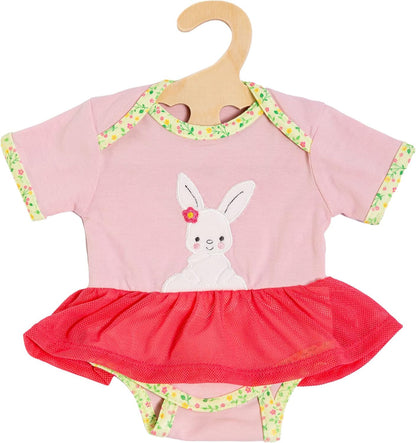 Heless 2321 - Puppenkleidung im Design Bunny Lou, Body mit Tutu, Hasenapplikation und Blumenmuster für Puppen und Kuscheltiere der Größe 35-45 cm
