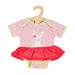 Heless 2321 - Puppenkleidung im Design Bunny Lou, Body mit Tutu, Hasenapplikation und Blumenmuster für Puppen und Kuscheltiere der Größe 35-45 cm