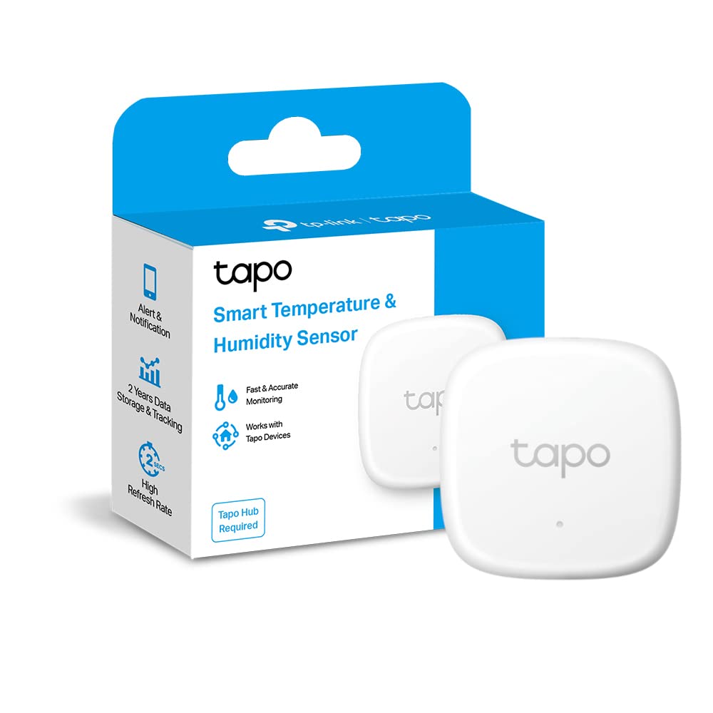 Tapo T310 V1 - Temperature And Humidity Sensor - Smart - Wireless - 863 - 865 Mhz, 868 - 868.6 Mhz - With Data Storage &