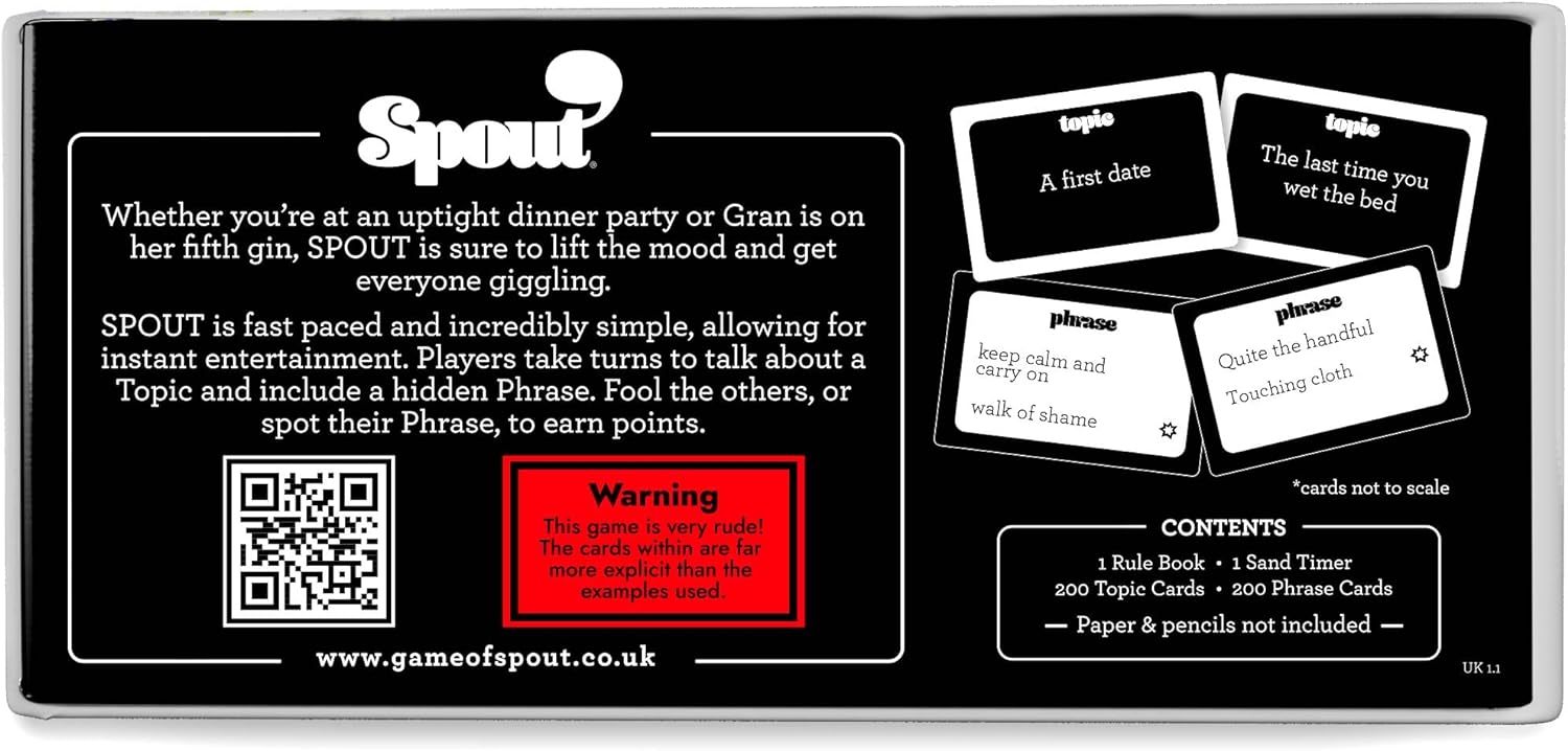 SPOUT - AWFUL Edition The Hilarious Board Game for Adults - Easy Party Game for 3 or More Players - Incredibly Funny Card Game