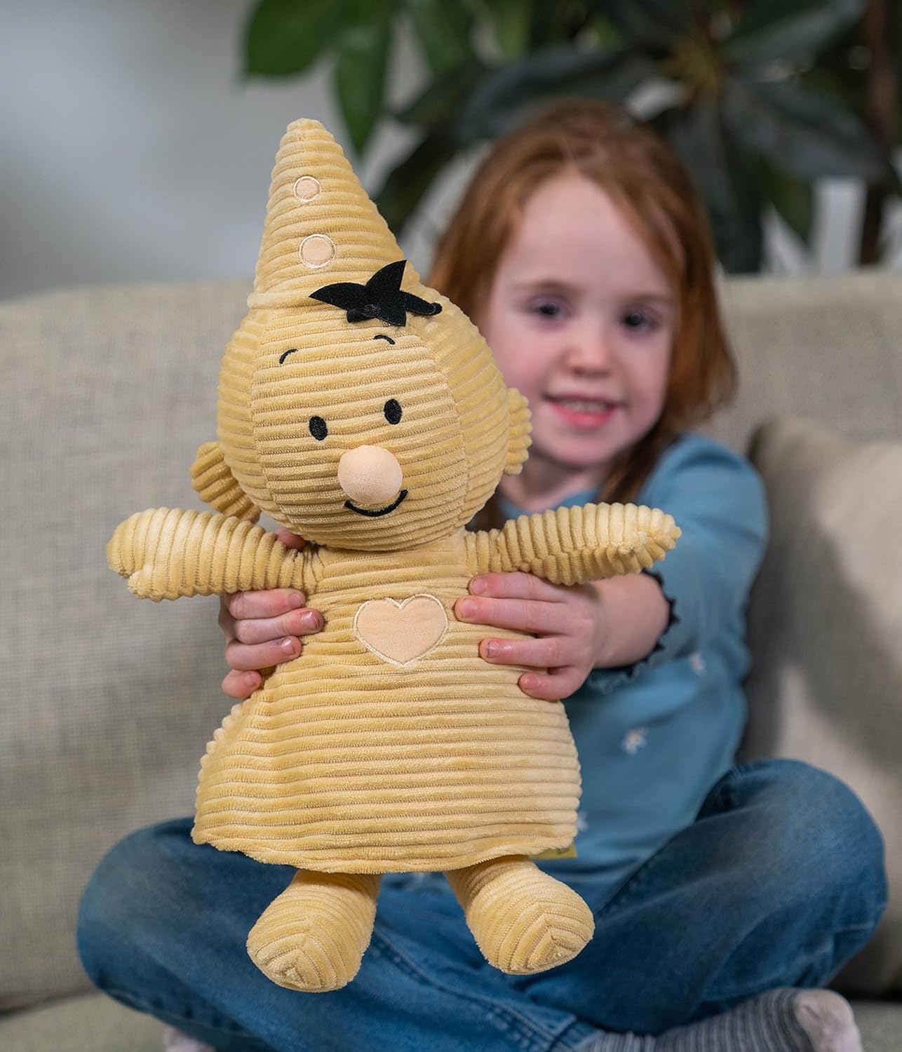 Bumba : Bumba zachte gele Corduroy knuffel - 35 cm