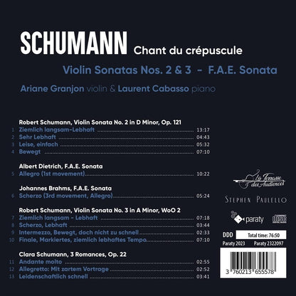 Chant du Crépuscule (Violin Sonatas 2,3 & F.a.E.)