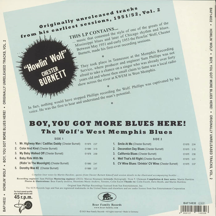 Boy, You Got More Blues Here!: The Wolf's West Memphis Blues - Originally Unreleased Tracks - Volume 2