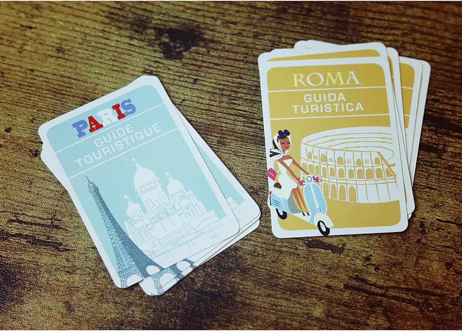 Iello | Get on Board: Paris and Rome | Board Game | Ages 8+ | 1-5 Players | 30 mins Minutes Playing Time