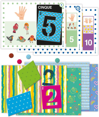 Clementoni Sapientino-Gioca e Crea Stencil e cifre Puzzle da comporre, Gioco educativo per Imparare i Numeri, Bambini 3-6 Anni, Made in Italy, Multicolore, Medio, 16727
