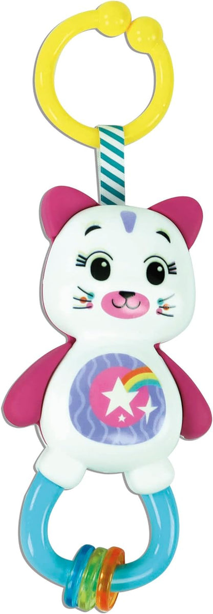Clementoni Baby Gift Set - Kitty: Soft Rattle, Teething Keys & Cuddle Blanket (0+ Months