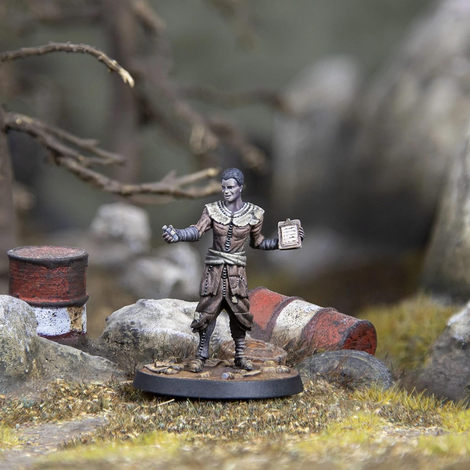 Modiphius Entertainment Ltd Fallout: Wasteland Warfare - Rosa Meitner (Promo) - 1 Miniature, Unpainted, 32mm Figure, RPG