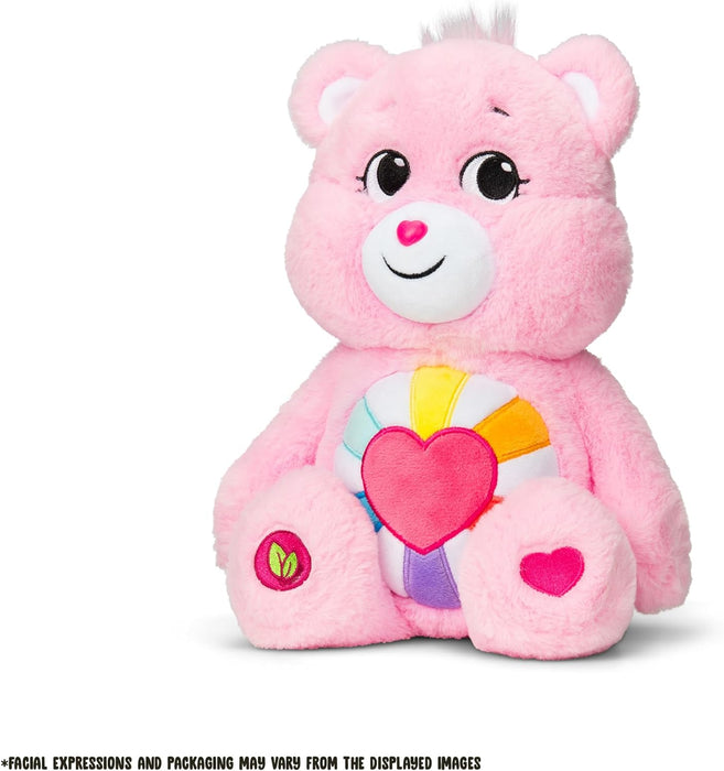 Care Bears | Hopeful Heart Bear 35cm Medium Plush | Collectable Cute Plush Toy, Cuddly Toys for Children, Soft Toys for Girls Boys, Cute Teddies Suitable for Girls and Boys Ages 4+ | Basic Fun 22139