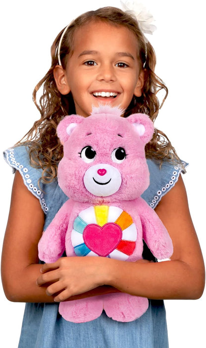 Care Bears | Hopeful Heart Bear 35cm Medium Plush | Collectable Cute Plush Toy, Cuddly Toys for Children, Soft Toys for Girls Boys, Cute Teddies Suitable for Girls and Boys Ages 4+ | Basic Fun 22139