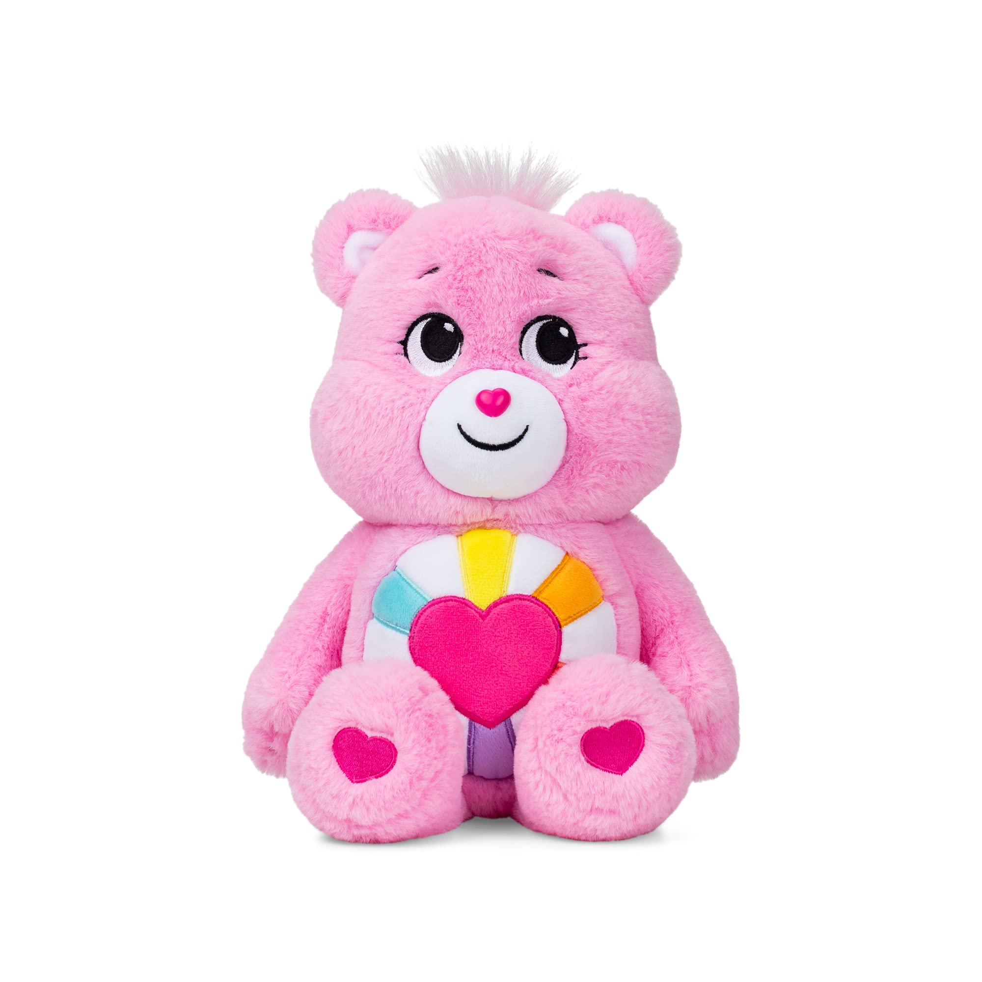 Care Bears | Hopeful Heart Bear 35cm Medium Plush | Collectable Cute Plush Toy, Cuddly Toys for Children, Soft Toys for Girls Boys, Cute Teddies Suitable for Girls and Boys Ages 4+ | Basic Fun 22139