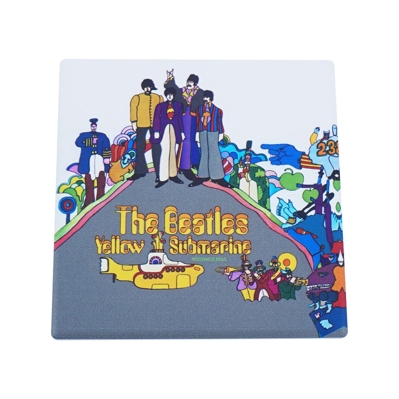 Half Moon Bay | The Beatles Yellow Submarine Coaster | Ceramic Coasters & Beer Mats | Coasters For Man Cave | The Beatles Gifts & Music Gifts | Rock Music Dad Gifts | Desk Coaster | Cool Room Decor