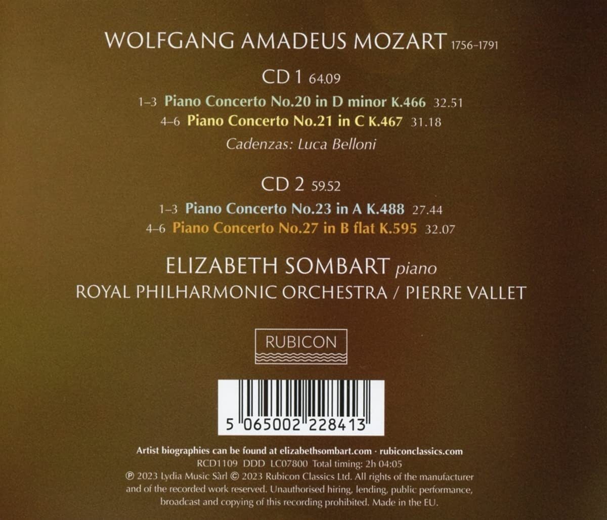 Mozart: Piano Concertos 20, 21, 23, 27