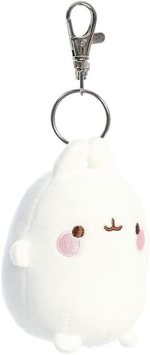 AURORA, 14223, Molang Key Clip, 4In, Soft Toy, White