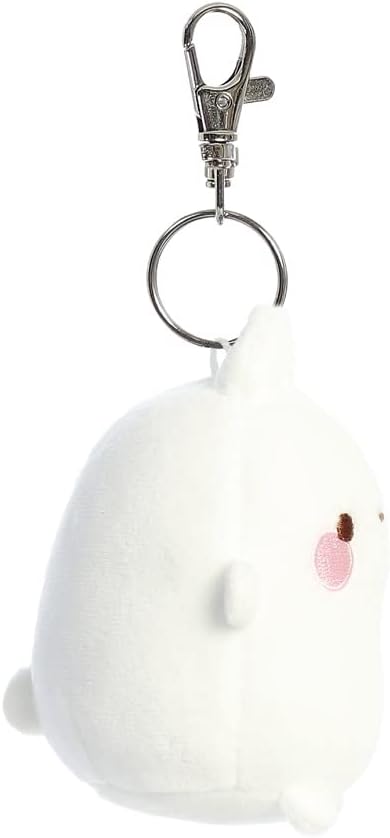 AURORA, 14223, Molang Key Clip, 4In, Soft Toy, White