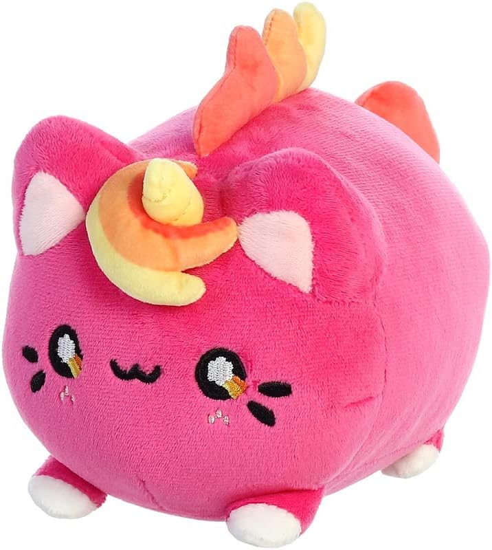 AURORA, 14288, Tasty Peach Berry Sunset Meowchi, 7In, Eco-friendly soft toy, Pink