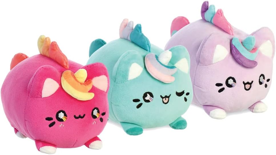 AURORA, 14288, Tasty Peach Berry Sunset Meowchi, 7In, Eco-friendly soft toy, Pink