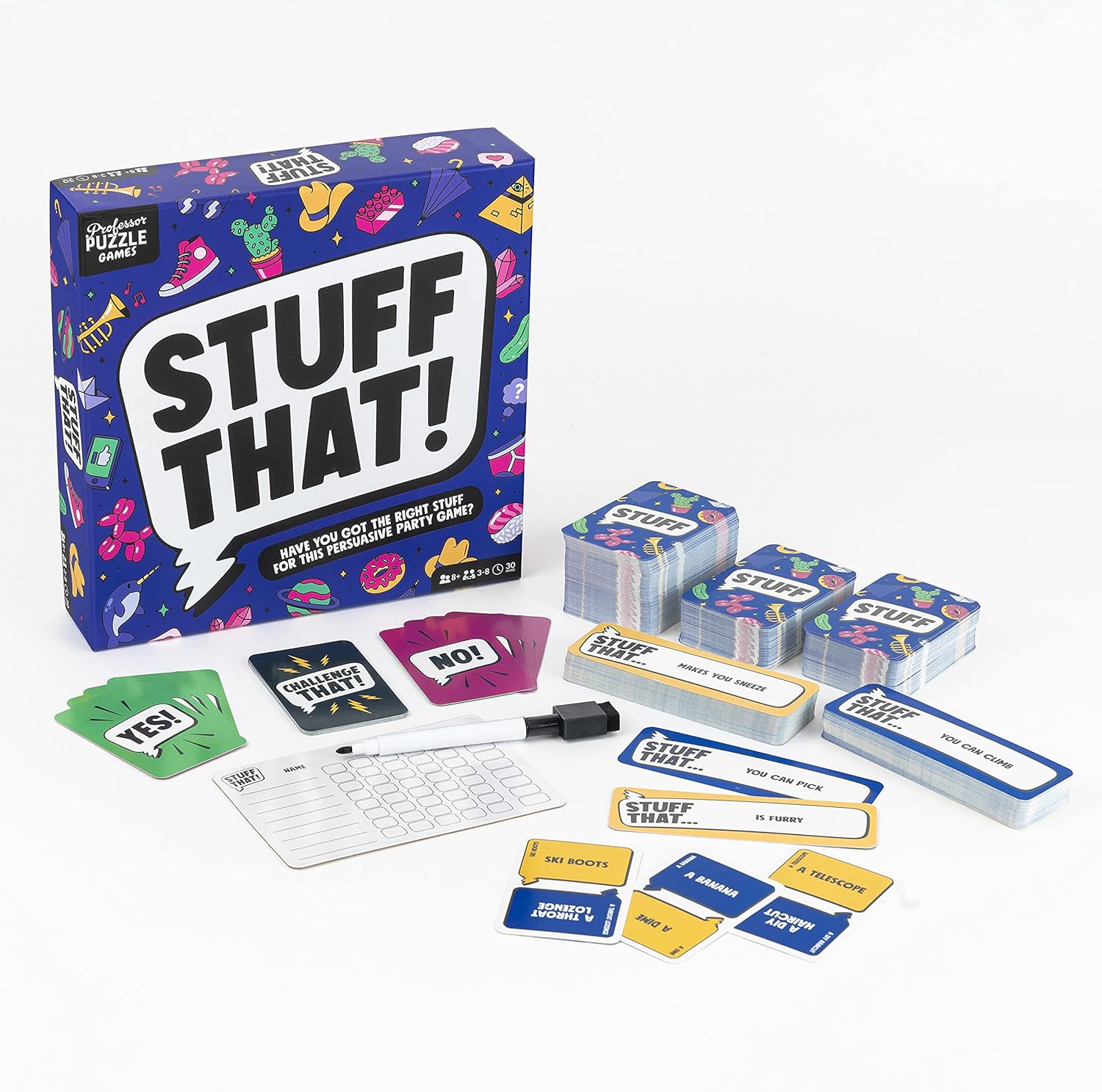 Stuff That! by Professor Puzzle Games - Family Friendly Card Game of Creative Thinking/Bluffing! - Card Game for All Ages.