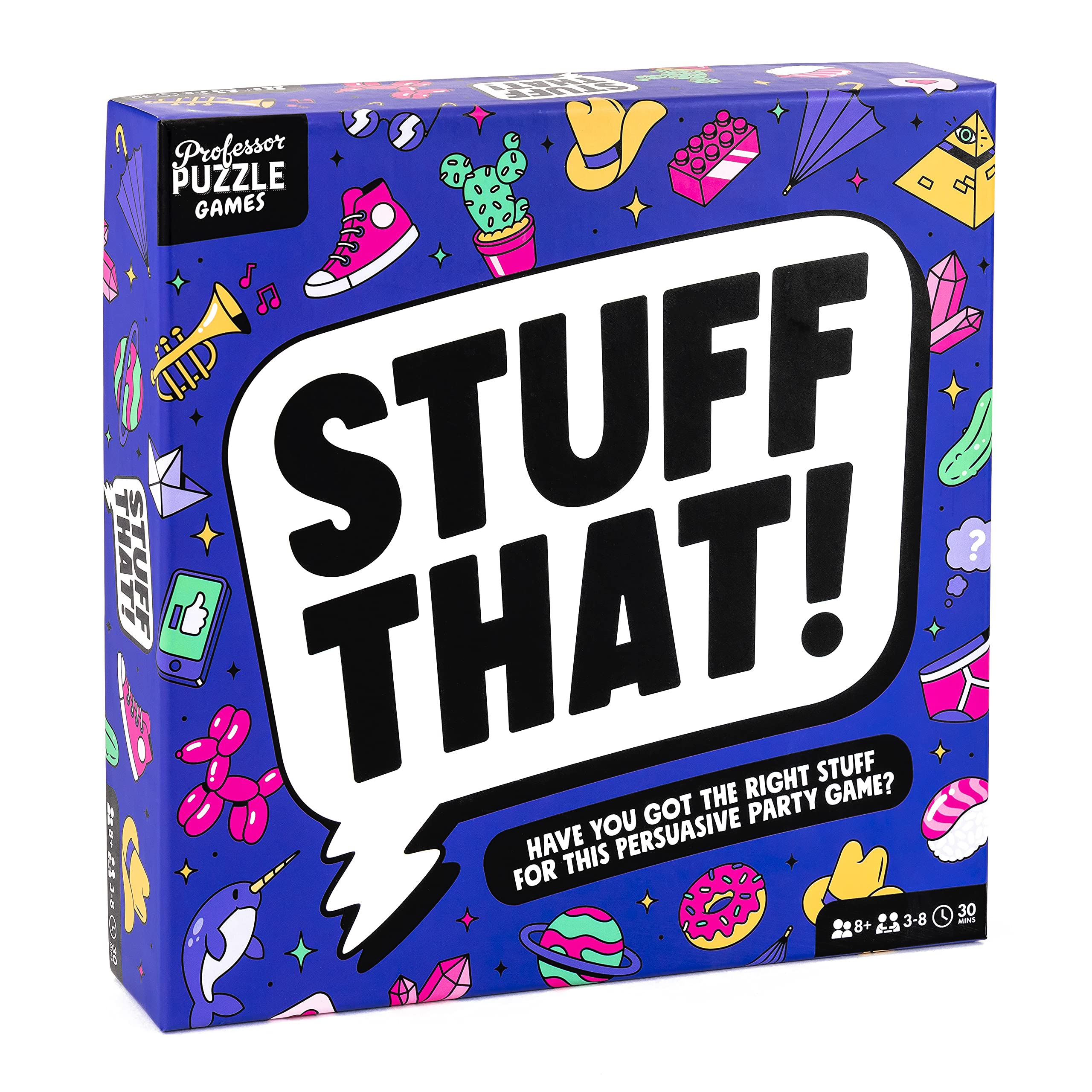 Stuff That! by Professor Puzzle Games - Family Friendly Card Game of Creative Thinking/Bluffing! - Card Game for All Ages.