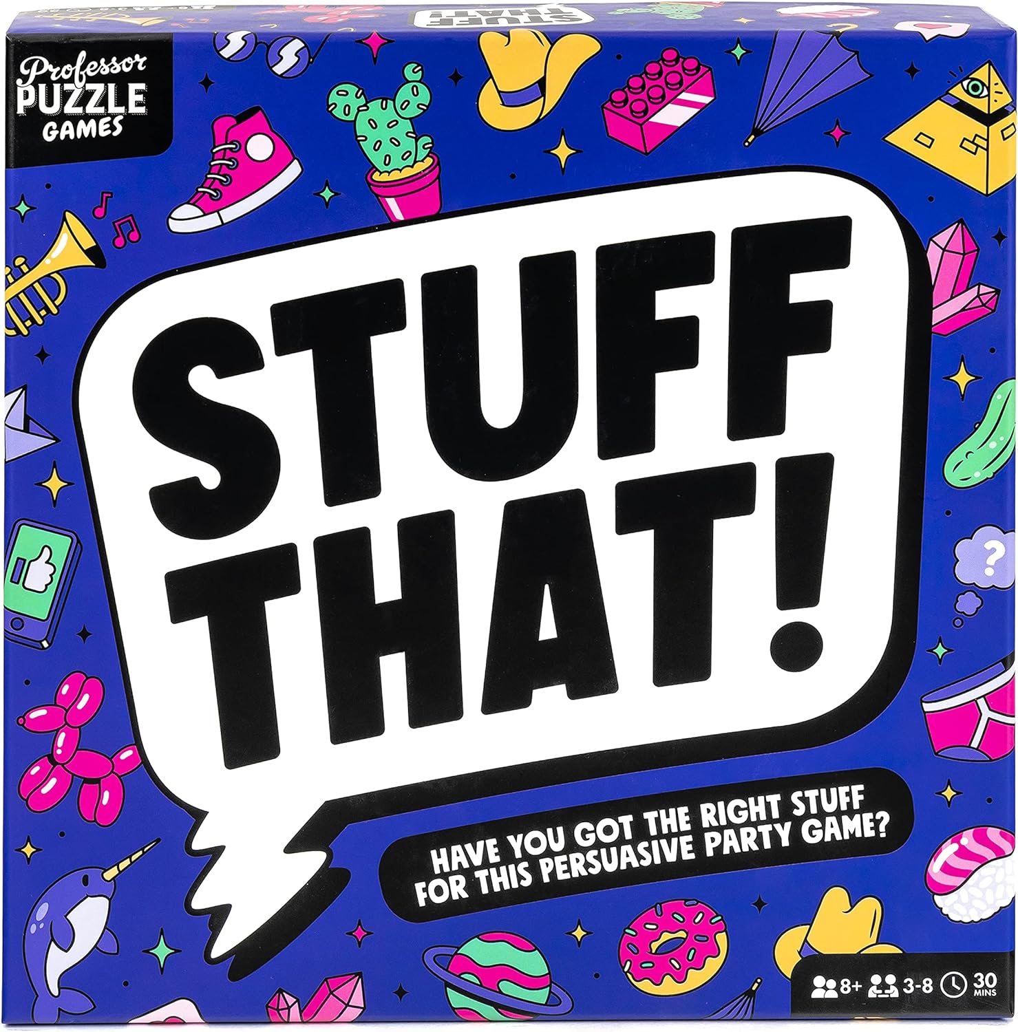Stuff That! by Professor Puzzle Games - Family Friendly Card Game of Creative Thinking/Bluffing! - Card Game for All Ages.