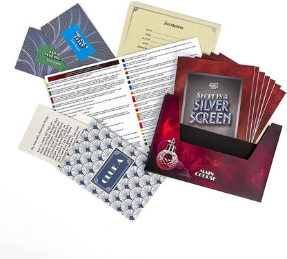 Professor PUZZLE | Secrets of the Silver Screen - Murder Mystery | Card Game | Ages 14+ | 8+ Players | 90+ Minutes Playing Time