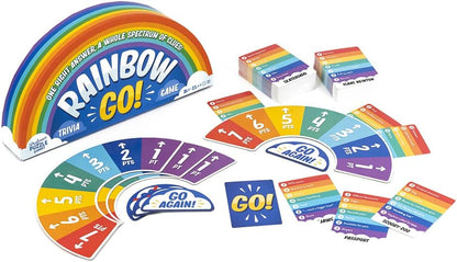 Professor PUZZLE Rainbow Go Games. Fast paced Trivia game for the whole family. One right answer, whole spectrum of clues.