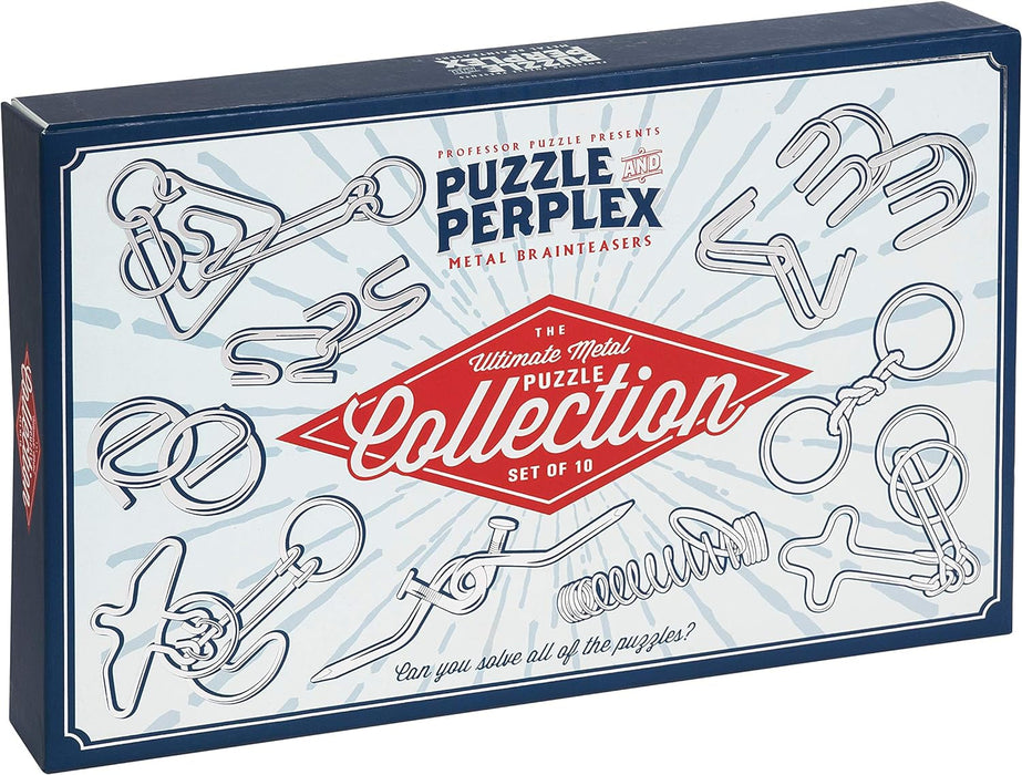 Professor PUZZLE colección Perplex de Professor – 10 Rompecabezas de Metal/Juegos de Teaser Cerebro, Multicolor (PX2041