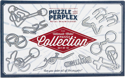 Professor PUZZLE colección Perplex de Professor – 10 Rompecabezas de Metal/Juegos de Teaser Cerebro, Multicolor (PX2041