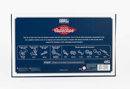 Professor PUZZLE colección Perplex de Professor – 10 Rompecabezas de Metal/Juegos de Teaser Cerebro, Multicolor (PX2041