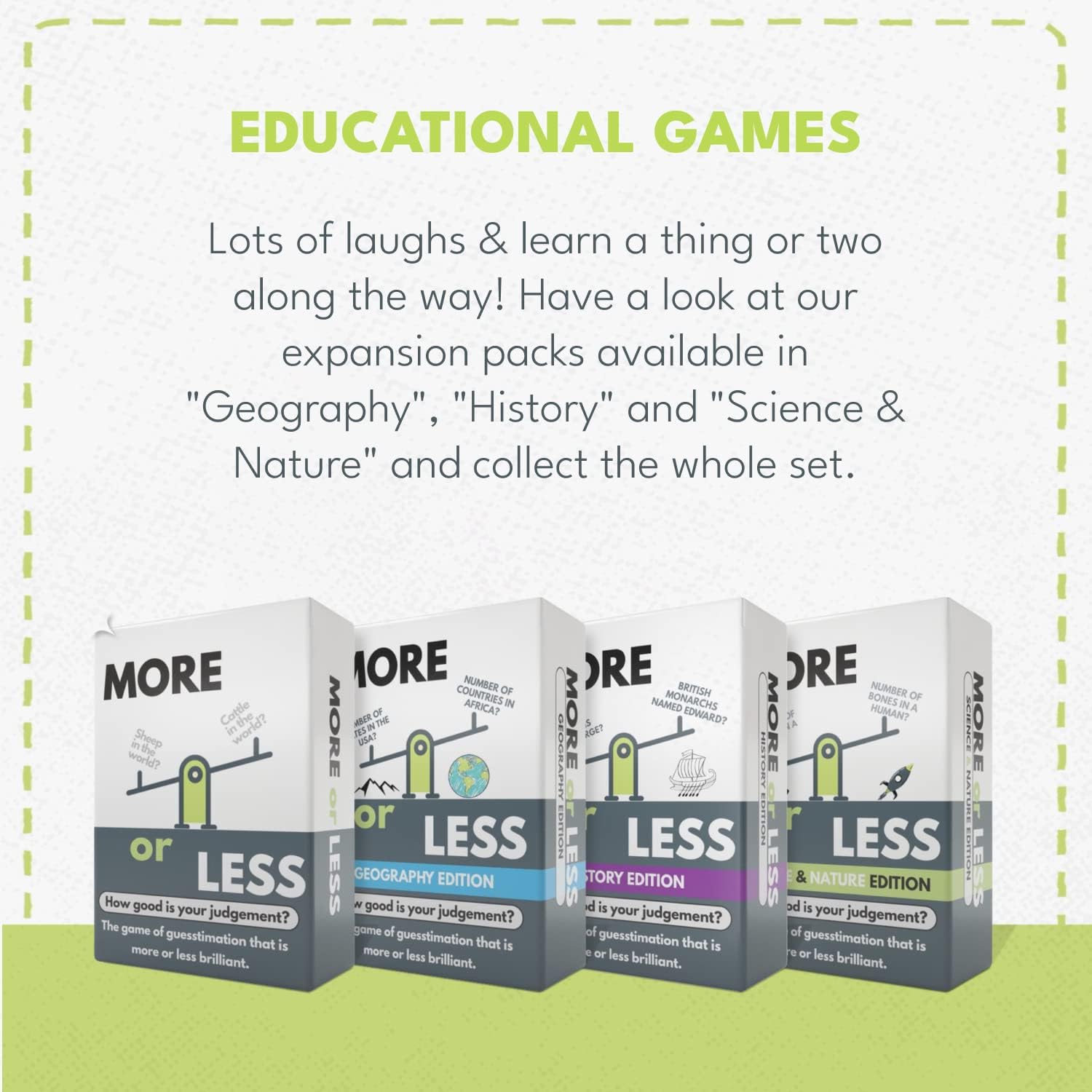 More or Less Original Edition Card Game - How Good Is Your Judgement? 2 Players + | Fun Family Party Games for Adults &Kids Birthday, Travel, Gift for Boys and Girls First Edition