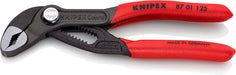 Knipex Cobra® High-Tech Water Pump Pliers grey atramentized, with non-slip plastic coating 125 mm 87 01 125