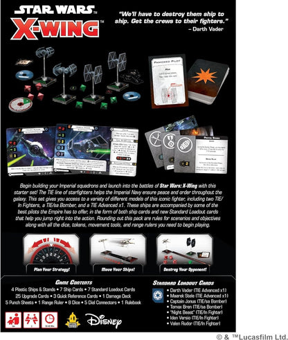 Fantasy Flight Games | Star Wars X-Wing: Galactic Empire Squadron Starter Pack | Miniatures Game | Ages 14+ | 2 Players | 90 Minutes Playing Time