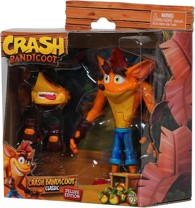 Bandai Deluxe Edition Crash Bandicoot Action Figure | 16.5cm Crash Bandicoot Toy With 16 Points Of Articulation And Accessories | Collectable Figures For A Crash Bandicoot Merchandise Collection