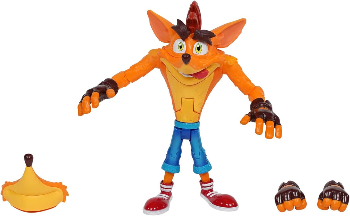 Bandai Deluxe Edition Crash Bandicoot Action Figure | 16.5cm Crash Bandicoot Toy With 16 Points Of Articulation And Accessories | Collectable Figures For A Crash Bandicoot Merchandise Collection