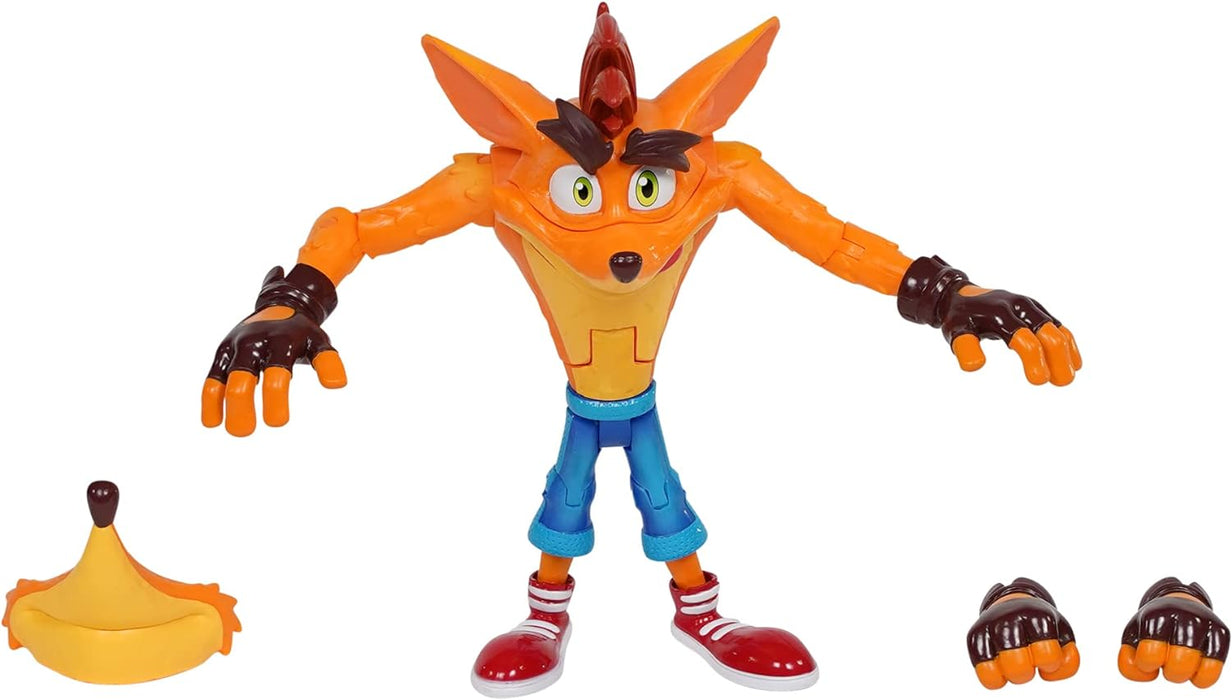 Bandai Deluxe Edition Crash Bandicoot Action Figure | 16.5cm Crash Bandicoot Toy With 16 Points Of Articulation And Accessories | Collectable Figures For A Crash Bandicoot Merchandise Collection