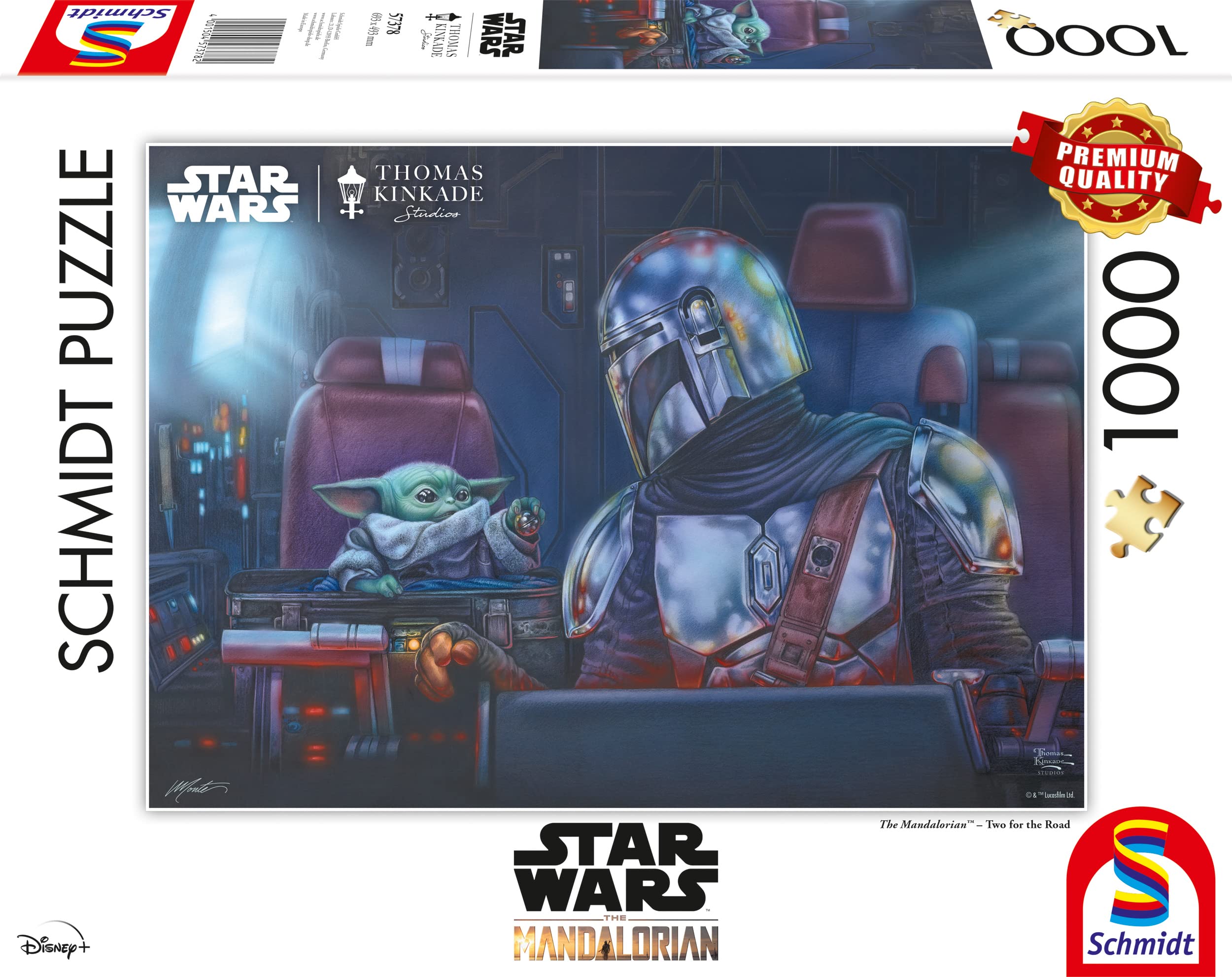 Schmidt | Thomas Kinkade: Disney Star Wars The Mandalorian - Two for the Road - 1,000 -Piece | Jigsaw Puzzle | Ages 12+ |