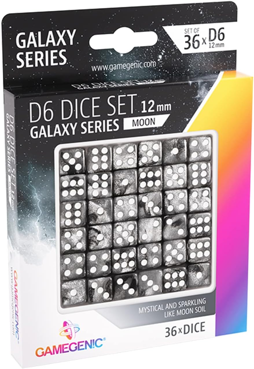 Set of 36 D6 Dice - Galaxy Series: Moon
