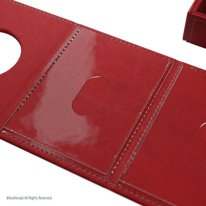 Gamegenic Cardfight!! Vanguard Nation's Vault | Premium Deck Box | Holds up to 50 Double-Sleeved Cards | Extra Drawer for Power Counters and Accessories | Dragon Empire - Red Color | Made